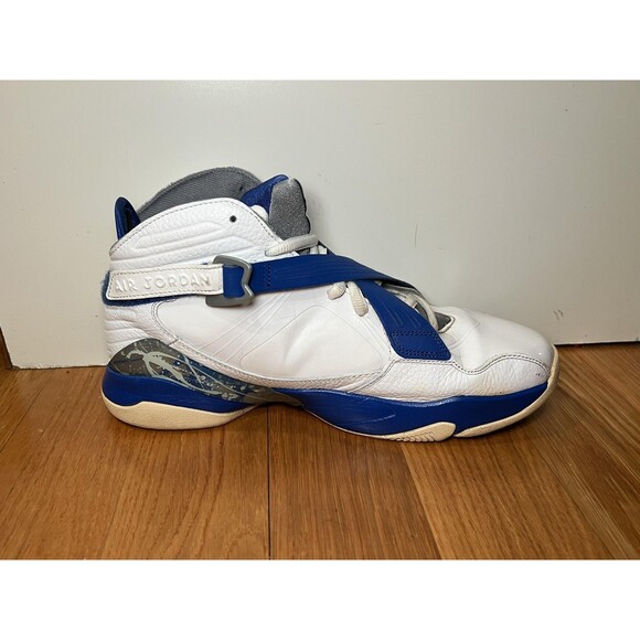 Jordan 8.0 Shoes Mens Size 10.5 White Blue Basketball Sneakers 467807-102 main image 8